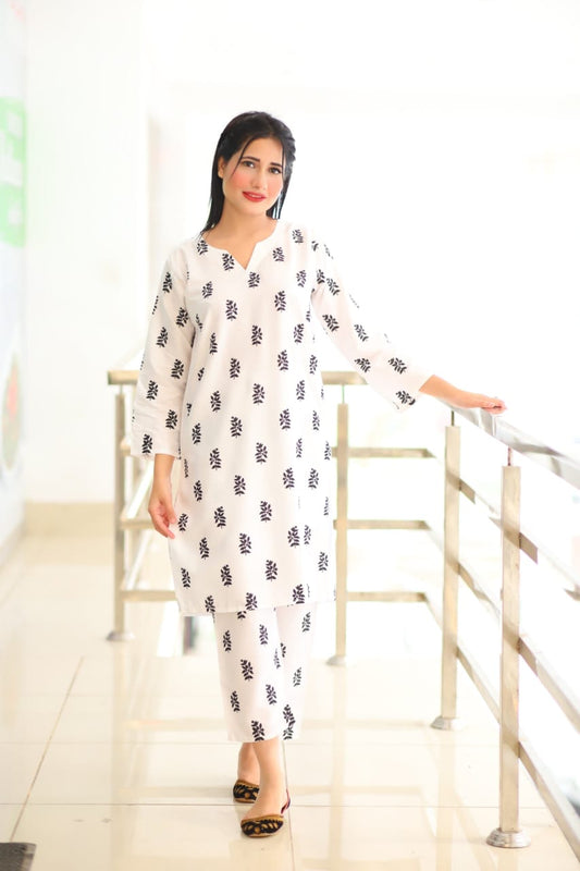 Saleha Printed Co-Ords – Stylish Print with a Touch of Elegance