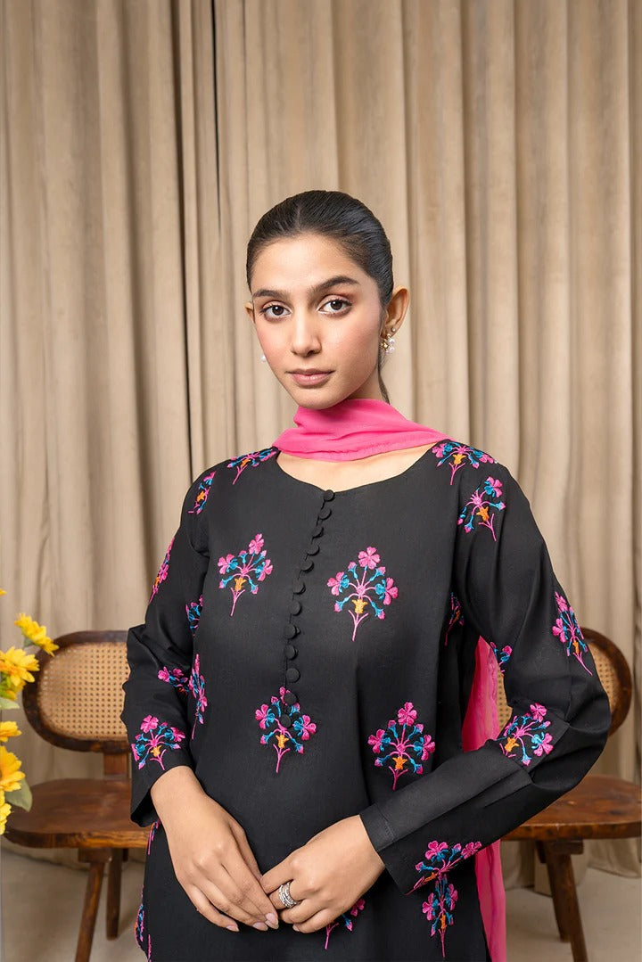 Meer- Embroidery Co-Ords 3 Pc Set