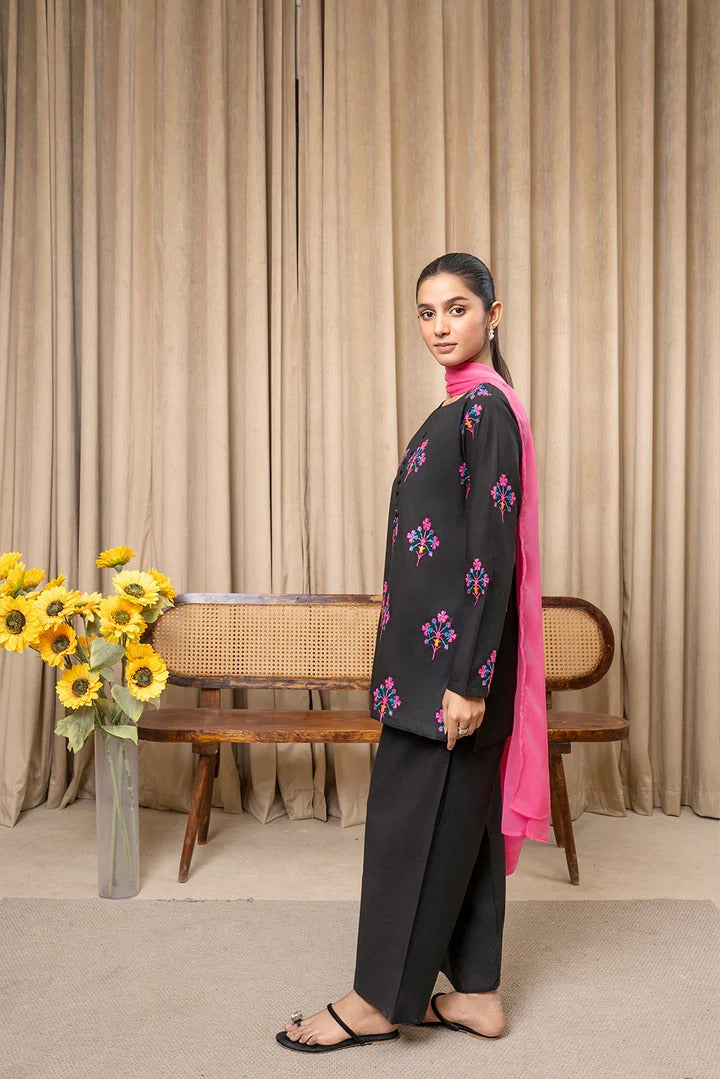 Meer- Embroidery Co-Ords 3 Pc Set