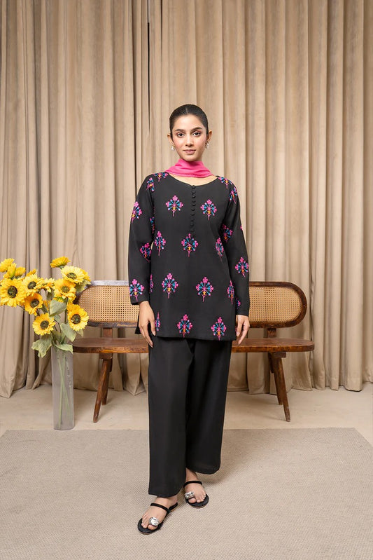 Meer- Embroidery Co-Ords 3 Pc Set