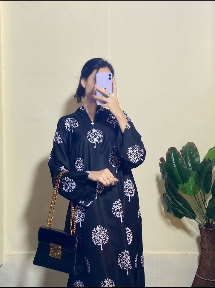 tree printed 2pcs suit