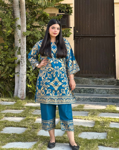 Rainbow Printed Stitched 2 Piece Suit Co-Ords