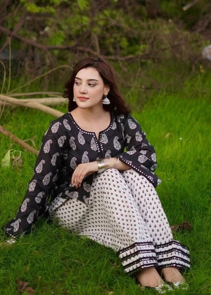MAHRO PRINTED 2PC -{Farshi Shalwar}